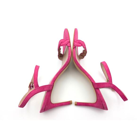 Stuart Weitzman Dancer Twistie 100 Suede Sandal Women's Pink Size US8 EU38.5 - Picture 6 of 11